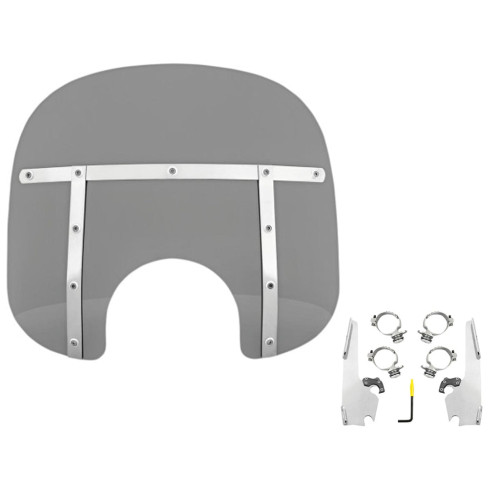 PartzBiz HD: 3466758-Memphis Shades 13” Fats Black Smoke Windshield Mount Kit Harley Softail FXLR 18+ PartzBiz HD: 3466758-Memphis Shades 13” Fats Black Smoke Windshield Mount Kit Harley Softail FXLR 18+