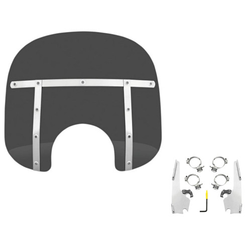 PartzBiz HD: 3466715-Memphis Shades 13” Fats Dark Black Smoke Windshield Mount Kit Harley FXLR 18+ PartzBiz HD: 3466715-Memphis Shades 13” Fats Dark Black Smoke Windshield Mount Kit Harley FXLR 18+
