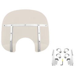 PartzBiz HD MEM3119 + MEK2013 - Memphis Shades 13” Fats Solar Windshield Mount Kit Harley Softail Low Rider 18+