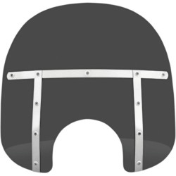 PartzBiz HD MEM31210 - Memphis Shades 15” Fats Dark Black Smoke Windshield Harley Softail Low Rider 18+