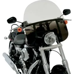 PartzBiz HD MEB3121 + MEB2013 - Memphis Shades 15” Fats Night Shade Black Windshield Mount Kit Harley FXLR 18+