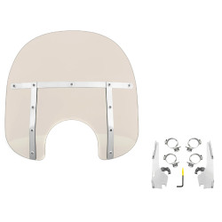 PartzBiz HD MEM3129 + MEK2013 - Memphis Shades 15” Fats Solar Windshield Mount Kit Harley Softail Low Rider 18+