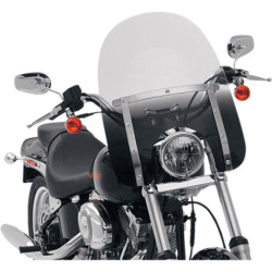 PartzBiz HD MEM4211 - Memphis Shades 17” Slim Gradient Black Clear Windshield Harley Softail M8 18+