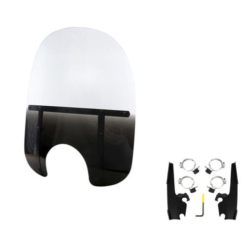 PartzBiz HD: 3467227-Memphis Shades 19” Fats Night Shade Black Windshield Mount Kit Harley FXLR 18+
