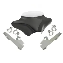PartzBiz HD MEM7081+MEM8967+MEP8500 - Memphis Shades Batwing Fairing Windshield Package Kit Harley Street 500 / 750