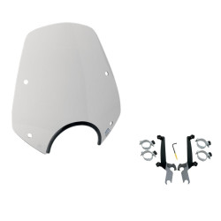 PartzBiz HD MEP5019 + MEB8928 - Memphis Shades Del Rey Sportshield Solar Black Mount Kit Harley Dyna Softail