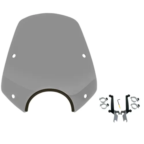 PartzBiz HD: 3467274-Memphis Shades Del Rey Sportshield Wind Dark Smoke Black Mount Kit Dyna Softail