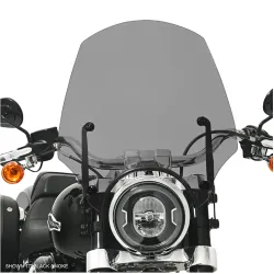PartzBiz HD MEP5273 - Memphis Shades El Paso 17 Black Smoke Sportshield 9 Cutout Harley Softail M8 18+