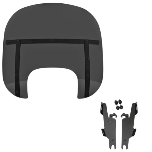 PartzBiz HD: 3466516-Memphis Shades Fats 13‚” Black Dark Night Shades กระจกหน้ารถ Mount Harley 18+ FLFB