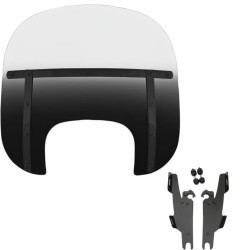PartzBiz HD MEB6001 + MEB2032 - Memphis Shades Fats 13” Black Night Shades Windshield Mounts Kit Harley 18+ FLFB