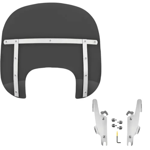 PartzBiz HD: 3466555-Memphis Shades Fats 13” Dark Smoke Windshield Polished Mounts Harley 18+ FLFB PartzBiz HD: 3466555-Memphis Shades Fats 13” Dark Smoke Windshield Polished Mounts Harley 18+ FLFB