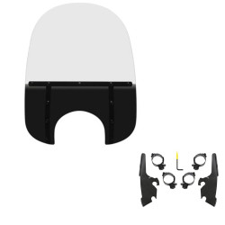 PartzBiz HD MEB2046 + MEB3811 - Memphis Shades Fats 21” Gradient Night Shades Windshield Mounts Harley 18+ FLSB