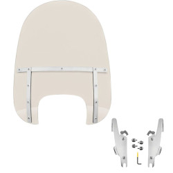PartzBiz HD MEM6409 + MEK2032 - Memphis Shades Fats 21 Solar Windshield Quick Mounts Kit Harley Softail 18+ FLFB