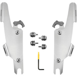PartzBiz HD MEK2032 - Memphis Shades Polished Fats No-Tool Trigger-Lock Mounts Harley Softail FLFB 18+ PartzBiz HD MEK2032 - Memphis Shades Polished Fats No-Tool Trigger-Lock Mounts Harley Softail FLFB 18+