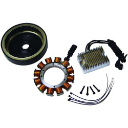 PartzBiz HD 17850 - High Performance Chrome 32 Amp Charging System 70-99 Harley Evo Shovelhead BT