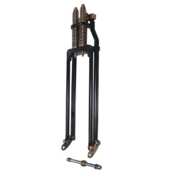 PartzBiz HD 35233 - 2” Over 24” Black Copper Brass Springer Front End Harley Bobber Chopper Softail