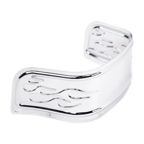 PartzBiz HD: 3448513-Chrome Replacement Flamed Fender กระโปรงเคล็ดลับ Harley Softail Touring Electra Glide