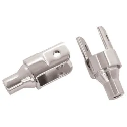 PartzBiz HD 24131 - Chrome Female Foot Peg Footpeg Mounts Adapters Set Harley Motorcycle 5/8‚” Clevis PartzBiz HD 24131 - Chrome Female Foot Peg Footpeg Mounts Adapters Set Harley Motorcycle 5/8‚” Clevis