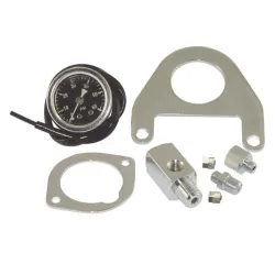 PartzBiz HD 85213 - Chrome Black Face Oil Pressure Gauge Kit Harley Twin Cam Touring Dyna Softail PartzBiz HD 85213 - Chrome Black Face Oil Pressure Gauge Kit Harley Twin Cam Touring Dyna Softail