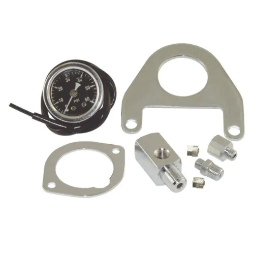 PartzBiz HD: 3447754-Chrome Black Face Oil Pressure Gauge Kit Harley Twin Cam Touring Dyna Softail