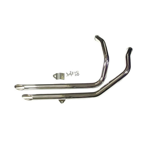 PartzBiz HD: 3441707-2‚” Chrome 40″” Long Slash Cut Drag Bike Pipes Exhaust 1986-03 Harley Sportster XL