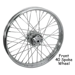 PartzBiz HD 51637 - 21 x 2.15 Front Chrome 40 Spoke Wheel Rim Dual Disc 80-83 Wide Glide FXWG Harley PartzBiz HD 51637 - 21 x 2.15 Front Chrome 40 Spoke Wheel Rim Dual Disc 80-83 Wide Glide FXWG Harley