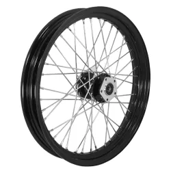 PartzBiz HD 51680 - Billet 40 Spoke 23” x 3” Front Wheel Rim Harley Touring Dual Disc Black