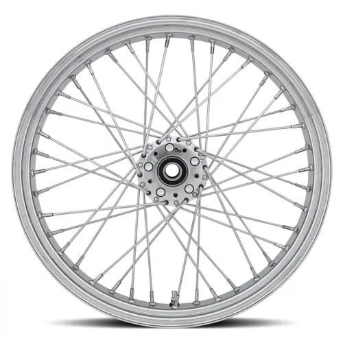 PartzBiz HD: 3444769-Billet 40 Spoke 23” x 3” Front Wheel Rim Harley Touring Dual Disc Chrome