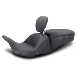 PartzBiz HD 79705 - Mustang LowDown One-Piece Vintage Seat Black Studs Backrest 09-20 Harley Touring PartzBiz HD 79705 - Mustang LowDown One-Piece Vintage Seat Black Studs Backrest 09-20 Harley Touring