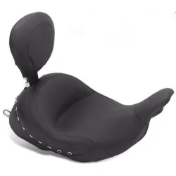 PartzBiz HD 79912 - Mustang LowDown Vintage Solo Seat w/ Backrest Black Studs 09-2017 Harley Touring PartzBiz HD 79912 - Mustang LowDown Vintage Solo Seat w/ Backrest Black Studs 09-2017 Harley Touring