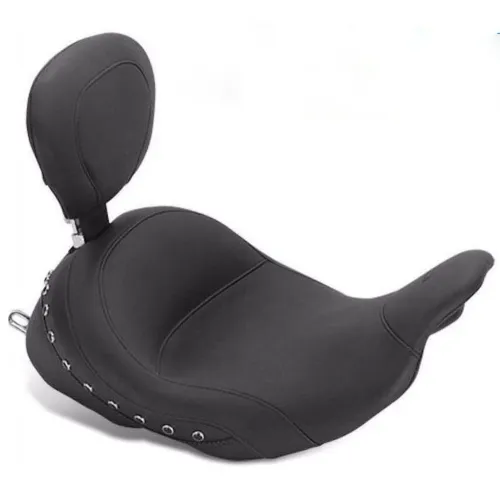 PartzBiz HD: 3458082-Mustang LowDown Vintage Solo Seat w/ Backrest Black Studs 09-2017 Harley Touring PartzBiz HD: 3458082-Mustang LowDown Vintage Solo Seat w/ Backrest Black Studs 09-2017 Harley Touring