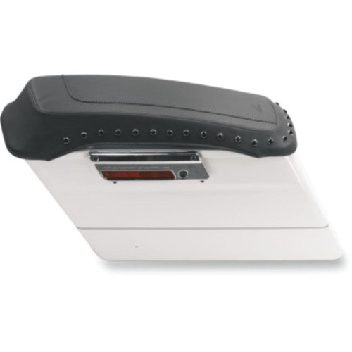 PartzBiz HD: 3476627-Mustang Seats Black Saddlebag Lid Cover Black Studs 1993-2013 Harley Touring