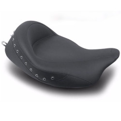 PartzBiz HD 76069 - Mustang Vintage Super Solo Seat With Black Studs 2008-2017 Harley Touring 76069