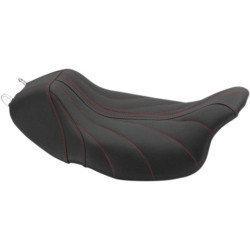 PartzBiz HD 75059AB - Mustang Black Revere Journey Solo Seat Gravity Red Stitch Harley 08-20 Touring PartzBiz HD 75059AB - Mustang Black Revere Journey Solo Seat Gravity Red Stitch Harley 08-20 Touring