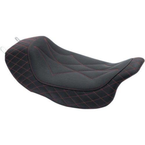 PartzBiz HD: 3467568-Mustang Black Revere Journey Solo Seat Red Diamond Stitch Harley 08-20 Touring PartzBiz HD: 3467568-Mustang Black Revere Journey Solo Seat Red Diamond Stitch Harley 08-20 Touring