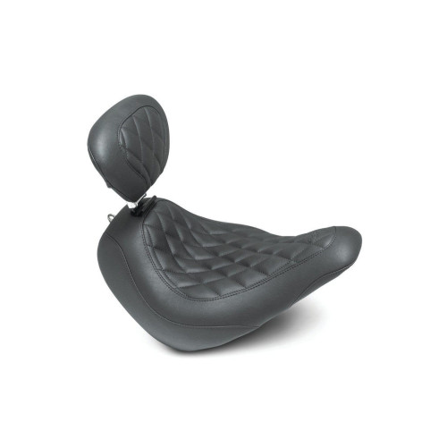 PartzBiz HD: 3469357-Mustang Black Wide Tripper Solo Driver Diamond Seat พนักพิง Harley Softail 18+ PartzBiz HD: 3469357-Mustang Black Wide Tripper Solo Driver Diamond Seat พนักพิง Harley Softail 18+
