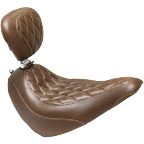 PartzBiz HD: 3469345-Mustang Brown Wide Tripper Driver Diamond Seat Backrest Harley Softail FXBB M8 PartzBiz HD: 3469345-Mustang Brown Wide Tripper Driver Diamond Seat Backrest Harley Softail FXBB M8