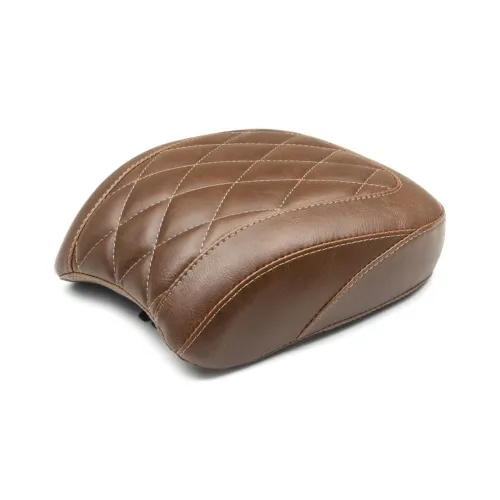 PartzBiz HD: 3469355-Mustang Brown Wide Tripper Passenger Seat Pillion Pad Diamond Harley FXLR FLSB