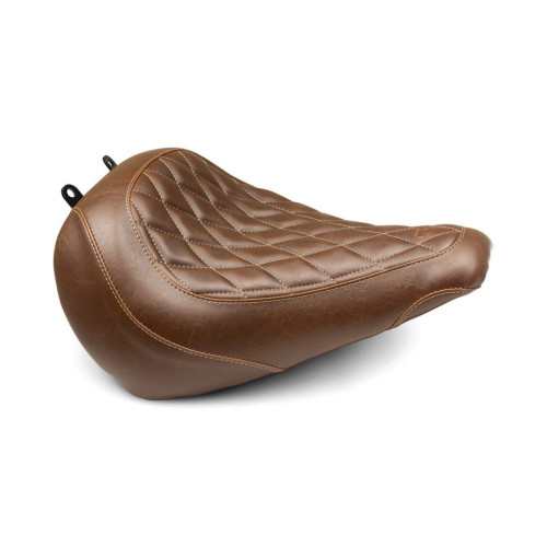 PartzBiz HD: 3469363-Mustang Brown Wide Tripper Solo Driver Seat Diamond Harley Softail Fat Boy 18+