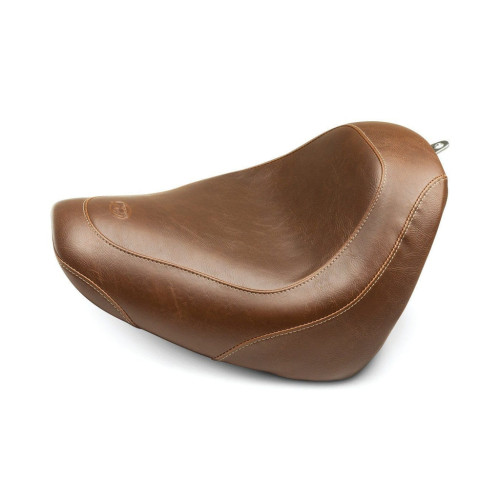 PartzBiz HD: 3469454-Mustang Brown Wide Tripper Solo Driver Seat Smooth Harley Softail Fat Bob 18+