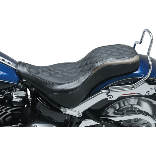 PartzBiz HD: 3455432-Mustang Day Tripper One Piece Driver Passenger Seat Harley Softail Fat Boy FLFB