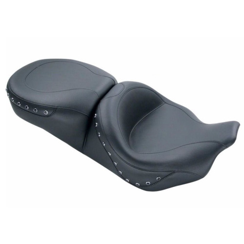 PartzBiz HD: 3455533-Mustang Smooth One Piece Seat หมุดสีดำ 08-2020 Harley Touring Bagger Dresser
