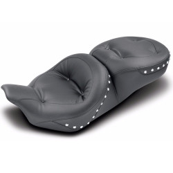 PartzBiz HD 76037 - Mustang Smooth One Piece Seat Regal Chrome Studs 08-2020 Harley Touring PartzBiz HD 76037 - Mustang Smooth One Piece Seat Regal Chrome Studs 08-2020 Harley Touring