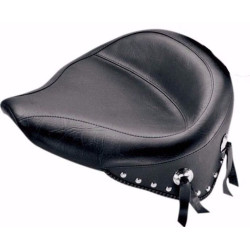 PartzBiz HD 75506 - Mustang Wide Touring Chrome Studded Studs Solo Seat Evo Harley Evolution Softail