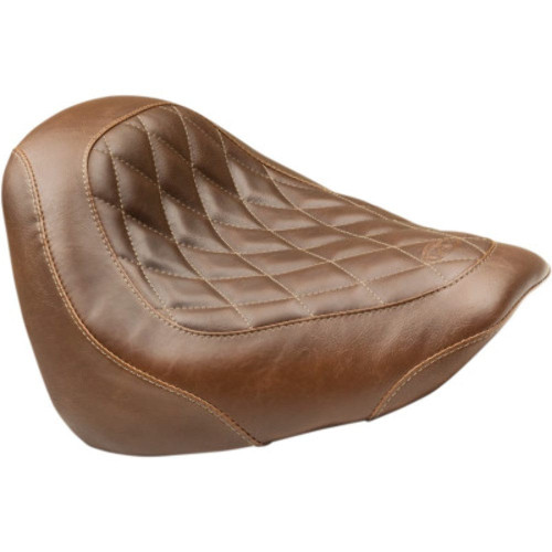 PartzBiz HD: 3469400-Mustang Wide Tripper Brown Driver Solo Seat Diamond Harley Softail Fat Bob 18+ PartzBiz HD: 3469400-Mustang Wide Tripper Brown Driver Solo Seat Diamond Harley Softail Fat Bob 18+