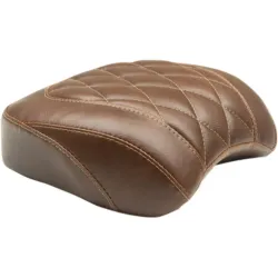 PartzBiz HD 83015 - Mustang Wide Tripper Brown Rear Passenger Seat Diamond Harley Softail FXFB 18+