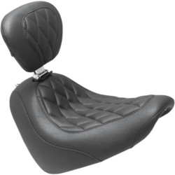 PartzBiz HD 83016 - Mustang Wide Tripper Solo Driver Seat Backrest Diamond Harley Softail FXFB 18+