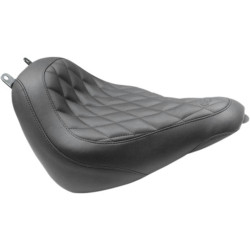 PartzBiz HD 83008 - Mustang Wide Tripper Solo Driver Seat Diamond Stitch Harley Softail FLHC FLDE M8