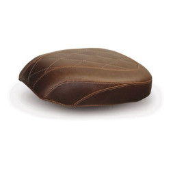 PartzBiz HD 76767 - Mustang Wide Tripper Solo Rear Seat Diamond Brown 11-17 Harley Softail Blackline