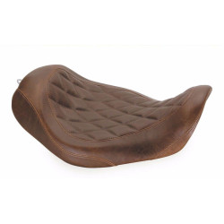 PartzBiz HD 76722 - Mustang Wide Tripper Solo Seat Distressed Brown Diamond Pattern Harley Touring